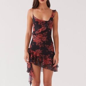 NWT Peppermayo Love You Mesh Mini Dress in Midnight Rosa 4